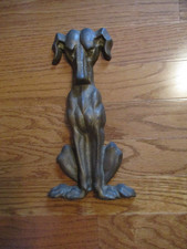 Vintage Cast Iron Hound Dog Andiron / Doorstop (Front Only) Sculpture  Farmhouse picture