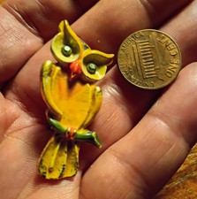 Vintage Original by Robert Enamel Owl Brooch Pin Gold Tone Whimsical Jewelry picture