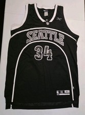 VTG Reebok Ray Allen #34 Seattle SuperSonics NBA Basketball Jersey Black XL picture