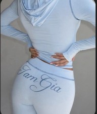 IAMGIA Blare Women's Size XS In Hoodie and Size M Track Pants Set In Blue picture
