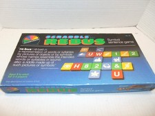 Scrabble REBUS Selchow & Righter Vintage 1986 Tile Board Game Complete in Box picture