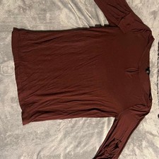 Talbots Women's Brown and Burgundy Shirt picture