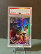 1997 Flair Showcase Michael Jordan Row 3 #1 PSA 8 NM-MT Bulls picture