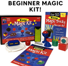 EASY MAGIC KIT Set 50 Tricks Book Kids Beginner Magician Gift Toy Ball Starter  picture