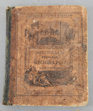 MITCHELL'S PRIMARY GEOGRAPHY ANTIQUARIAN ANTEBELLUM BOOK ENGRAVINGS MAPS 1851 picture