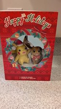New 2026 Hallmark Set of 2 Pokemon Pikachu & Eevee Ornaments picture