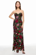 Ieena for Mac Duggal Strapless Bustier Top Gown Maxi Dress SIZE 4 picture