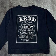 Vintage Krew Skateboards Black Crewneck Sweater L picture