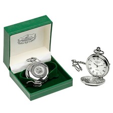 Mullingar Pewter Gents Quartz Pewter Pocket Watch Collection Made In Ireland picture