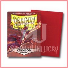Crimson 100 Matte Dragon Shield Sleeves Standard Size🐉for Pokémon MTG DGM DBS picture