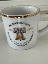 Vintage BICENTENNIAL 1976 United States of America Coffee Mug VILETTA'S ARTS picture