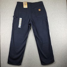 Carhartt B11 Work Pants Mens 38x32 Navy Blue Washed Duck Loose Fit NWT picture