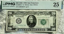 1928 $20 Solid Star Numerical (12) VF25 picture
