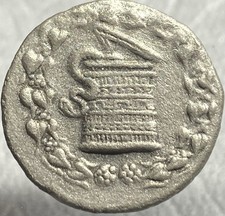 Ancient Apameia Phrygia Silver Tetradrachm 166BC-133BC Cistophorus Serpent Coin picture
