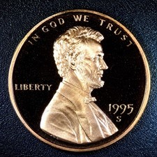 1995-S Lincoln Memorial Cent 1C PROOF DCAM RPL4 picture