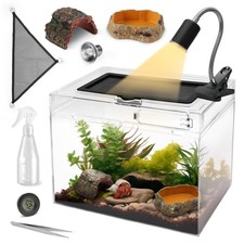 Gal Reptile Terrarium Starter Kit 8pc Clear Tank Heat Lamp Hygrometer picture