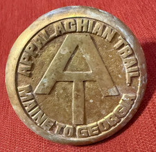 Appalachian Trail Maine to Georgia Brass Ground Marker Heavy New Old Stock picture