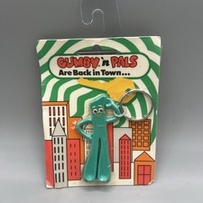 Gumby 'n Pals Are Back In Town - Gumby Vintage Keychain 1983 NIB Sealed NEW picture
