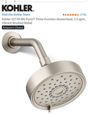 Kohler 22170-BN Purist Three-function Showerhead Brushed Nickel New picture