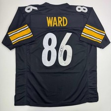 Autographed/Signed HINES WARD Pittsburgh Black Football Jersey JSA COA Auto picture