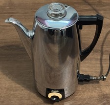 Vintage Sunbeam AP10 Art Deco Chrome Coffee Percolator Complete w/ Cord Tested picture