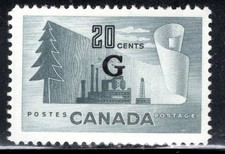 Canada Scott #O30, 20c, Official, Paper Industry, MLH, SCV$2.50 picture