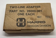 Vintage Harris Dracon 26000-001 Two-Line Telephone Test Set Adapter 1986 picture