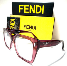 Fendi Eyeglasses Roma FE50085I 081 Crystal Violet /Gold Accents Authentic 53-16 picture