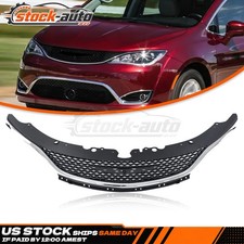 For 2017-2020 Chrysler Pacifica Front Upper Grille Grill W/ Chrome Molding Trim picture