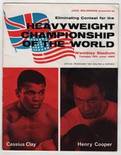 1963 Henry Cooper v Cassius Clay (Muhammad Ali) Program 6/18 Wembley Stadium picture