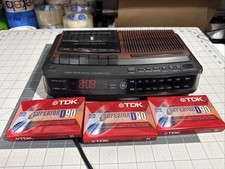 VINTAGE GE RADIO TAPE PLAYER & RECORDER/ALARM/CLOCK-CLEAN AND WORKING 100%- 80s picture