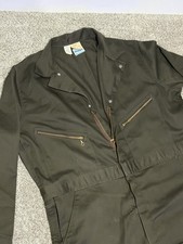 Vtg NOS? Wrangler Coveralls Sz 46 XL Green Jumpsuit Mechanic Workwear Made USA picture