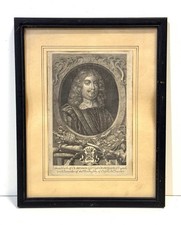 Vintage Antique Sir Edward Hyde Lord Clarendon Oxford Chancellor Framed Print picture