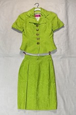Christian LaCroix Textured Skirt Suit Set Vintage Women's Jacket and Skirt Sz 36 picture