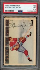 1953 Parkhurst Maurice Richard #24 PSA 5.5 Hall of Famer Vibrant Card picture