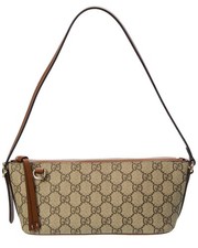 Gucci Gg Emblem Small Gg Supreme Canvas & Leather Shoulder Bag Women's picture