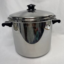 SALADMASTER HUGE 10 QT STOCK POT T304S STAINLESS STEEL WATERLESS EUC picture