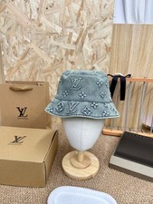 LLouisV - Monogram Denim Bucket Hat - Light Blue - NEW picture