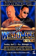 WWF WRESTLEMANIA 17 11X17 POSTER  THE ROCK STONE COLD WWE picture