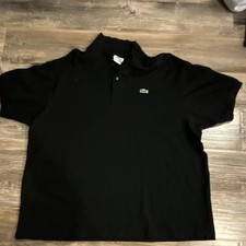 Lacoste Men's Classic Fit Short Sleeve Polo Shirt Black Croc Logo Size 8 3XL picture