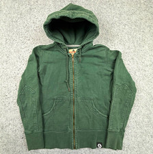 American Giant Women's Green Full Zip Hooded Hoodie w/ Pockets M Cotton Fleece picture