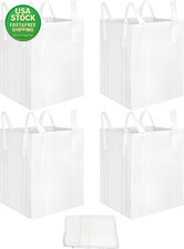 4 Pack FIBC Bulk Bag 1 Ton 2200 Lbs Heavy Duty Woven Polypropylene 35X35X43 picture