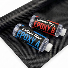 Carbon Fiber Repair Kit 36x6 36x12 3K Twill Fabric Epoxy Resin Auto Marine picture