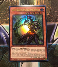 *** DARK MAGICIAN THE MAGICIAN OF BLACK MAGIC *** ULTRA RARE INFO-EN006 YUGIOH picture