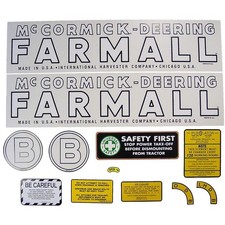 Mylar Decal Set Fits 1939-1944 International B McCormick Deering Tractor picture