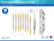 Dental Hygienist Instruments Set of 10 Tool Kit w/ Cassette ARTMAN picture