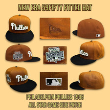 New Era PHILADELPHIA PHILLIES 59FIFTY Fitted Hat 1996 All Star Game Patch 7 1/8 picture