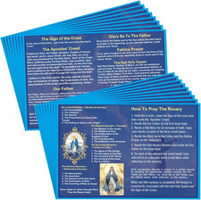 50 Pcs How to Pray the Rosary Pamphlet Prayer Cards 6 X 4 Inches Rosary Pamphlet picture