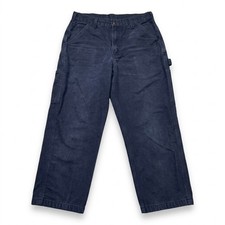 Carhartt B11-MDT 32x30 Loose Fit Washed Duck Carpenter Pants Midnight Blue Faded picture