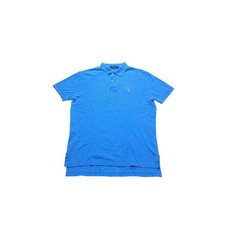 Vintage Polo Ralph Lauren Mens Medium Blue Short Sleeve Pique Polo Shirt picture